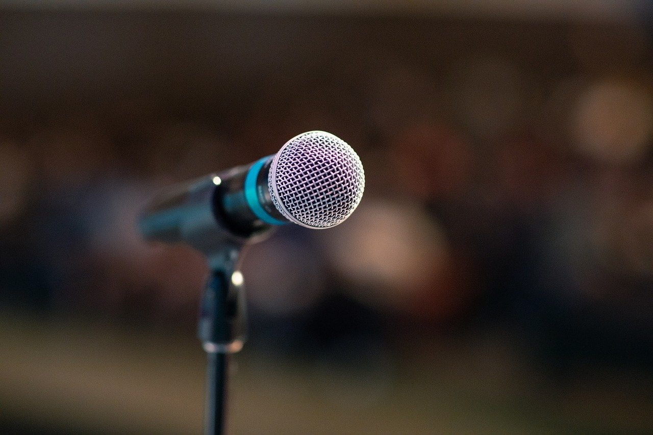public speaking, mic, microphone